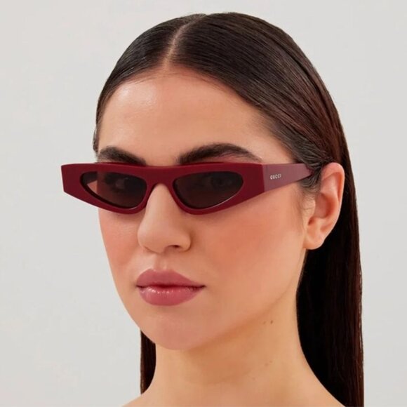 NEW GUCCI SUNGLASSES RED BROWN WOMEN EYEWEAR GUCCI GG1779S 003 - Picture 3 of 4